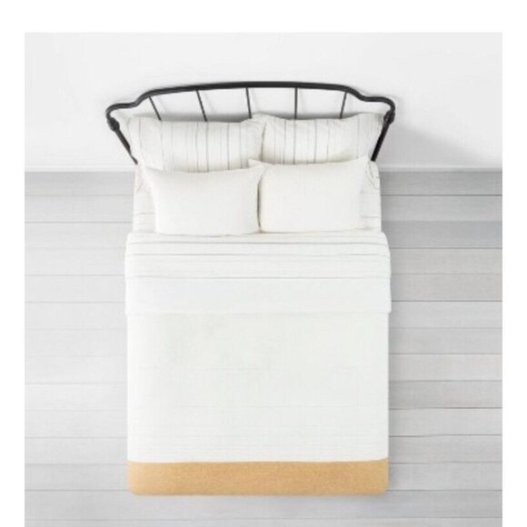 Hearth & Hand with Magnolia Linen Blend Yarn Dyed Stripe Duvet Cover 3 Pc KING - Picture 1 of 2